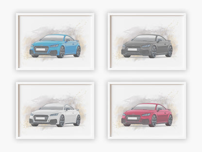 Personalised Audi TT MK3 Art Print