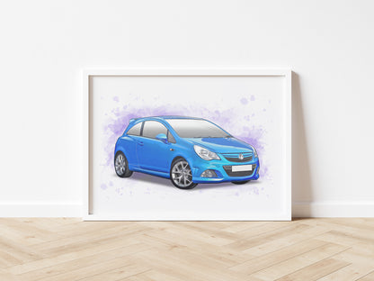 Personalised Vauxhall Corsa D Art Print