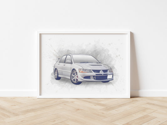 Personalised Mitsubishi Evo 8 Art Print