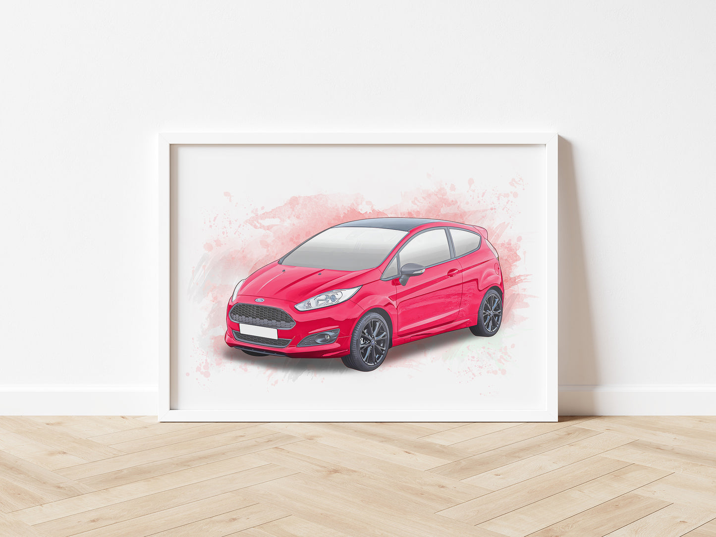 Personalised Ford Fiesta Red Edition Art Print