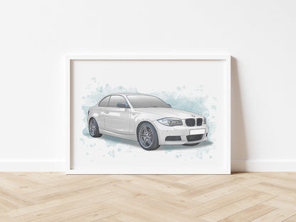 Personalised BMW 1 Series Coupe Art Print