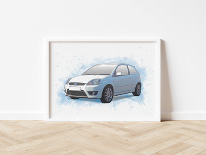 Personalised Ford Fiesta MK6 Art Print