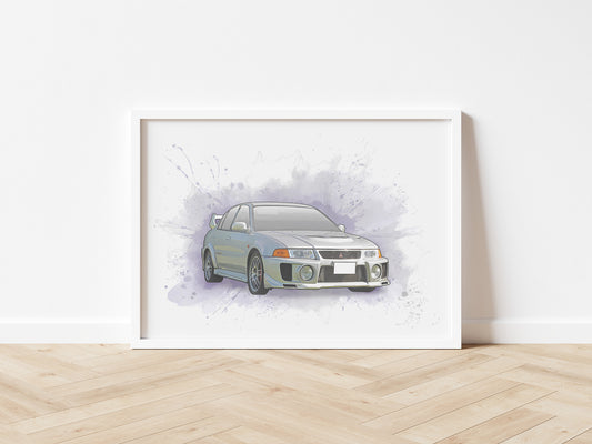 Personalised Mitsubishi Evo 5 Art Print