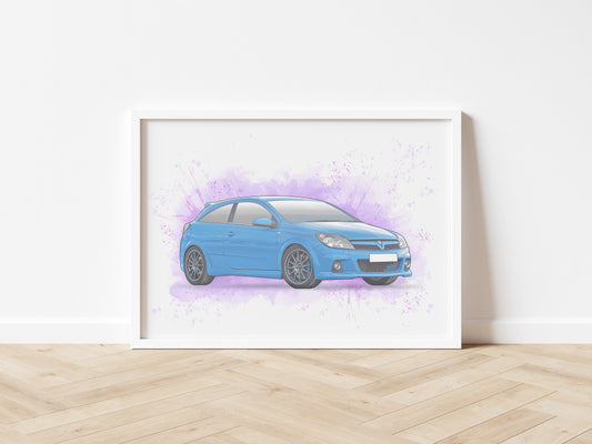 Personalised Vauxhall Astra H Art Print