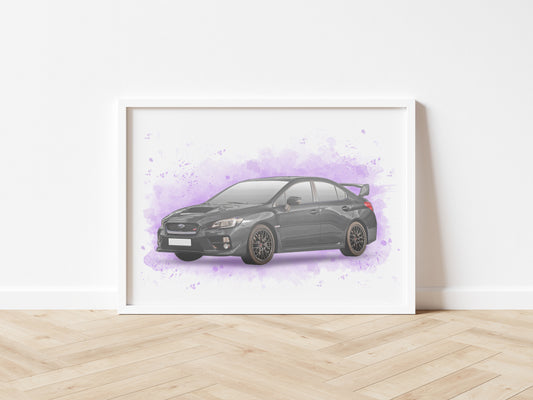 Personalised Subaru WRX STI Art Print