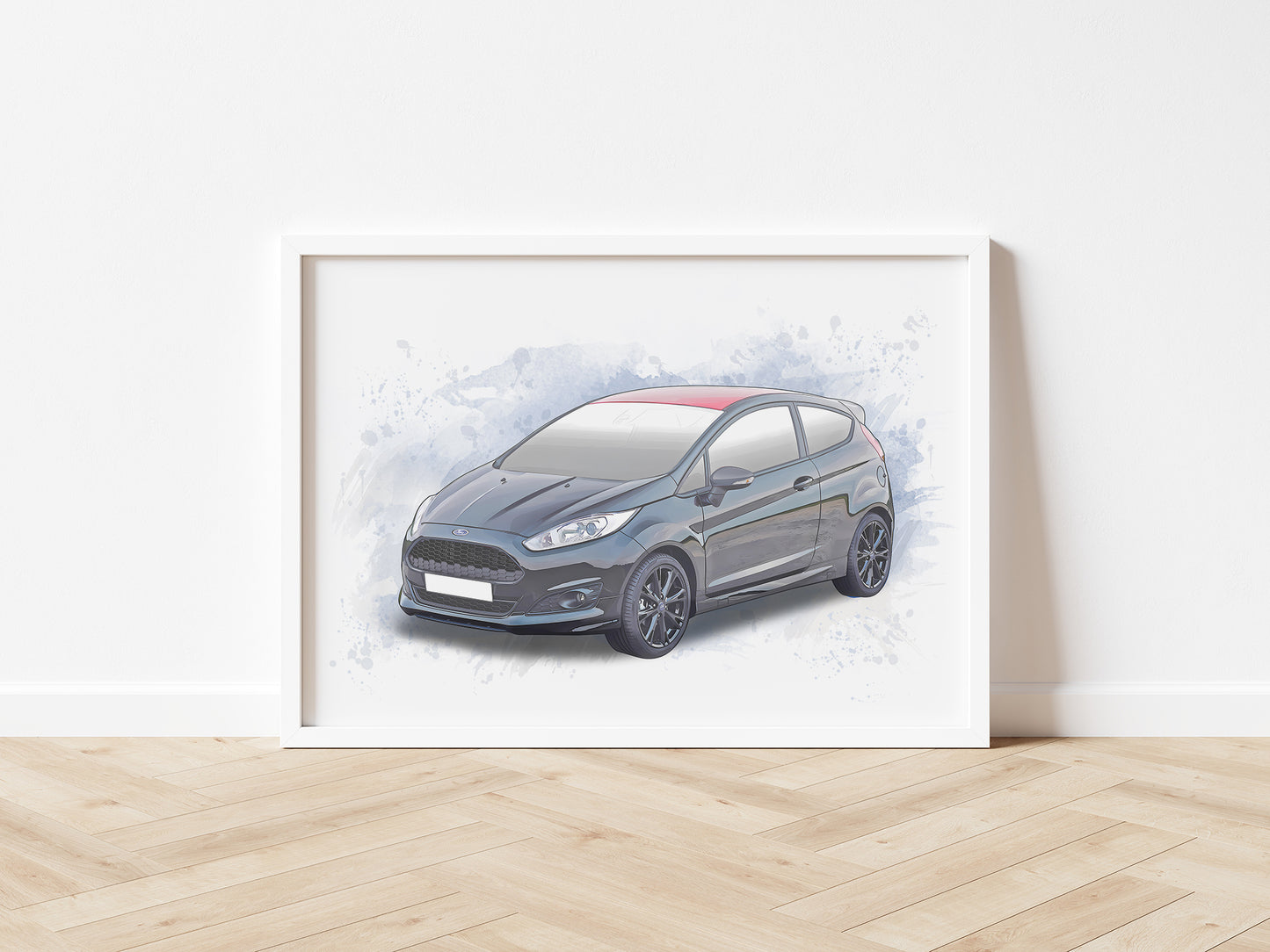 Personalised Ford Fiesta Black Edition Art Print