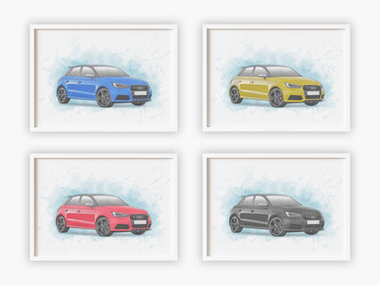 Personalised Audi S1 Art Print