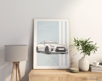 Personalised Nissan GTR Art Print