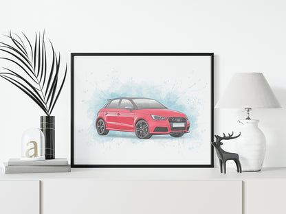 Personalised Audi S1 Art Print