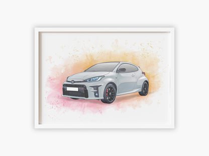 Personalised Toyota Yaris GR Art Print