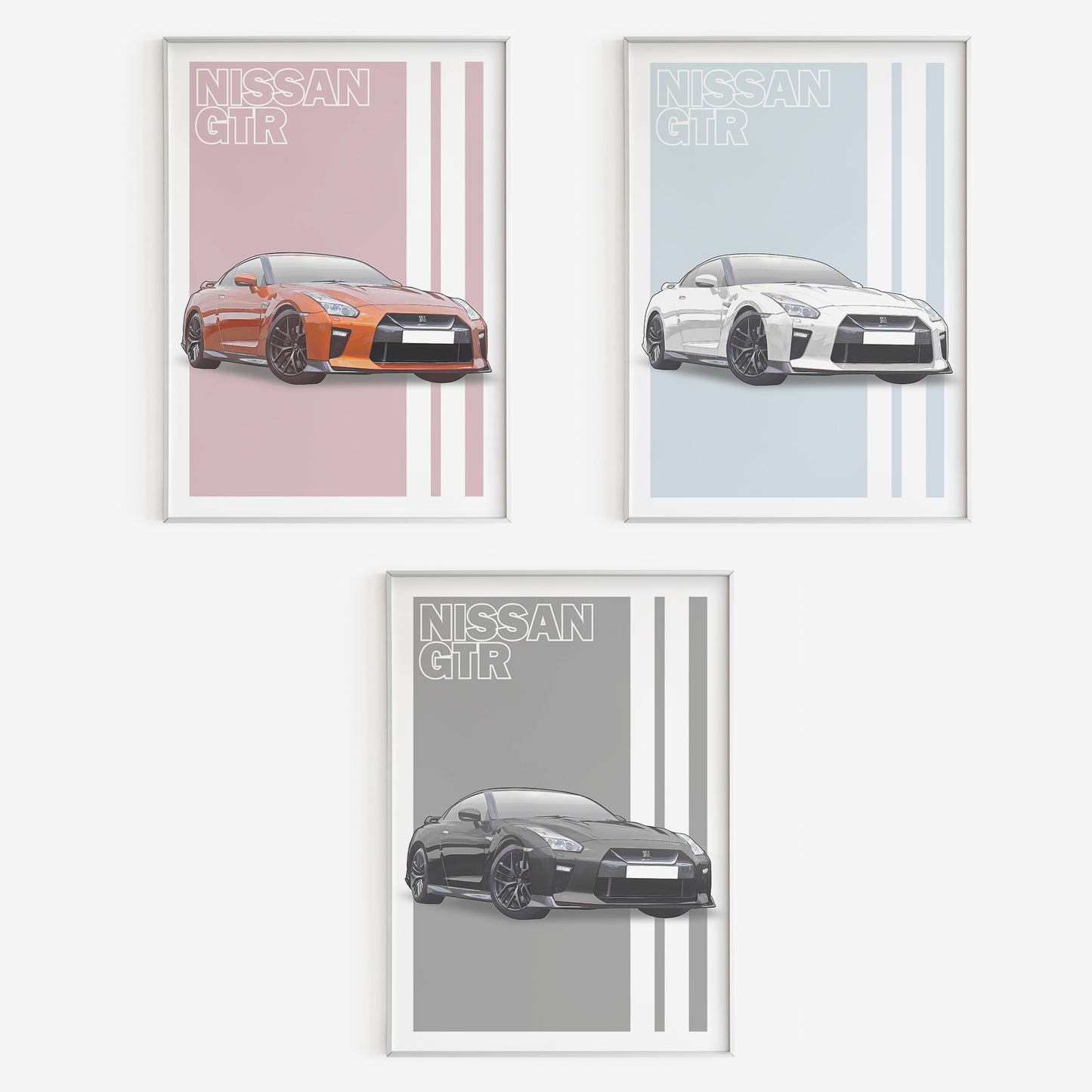 Personalised Nissan GTR Art Print