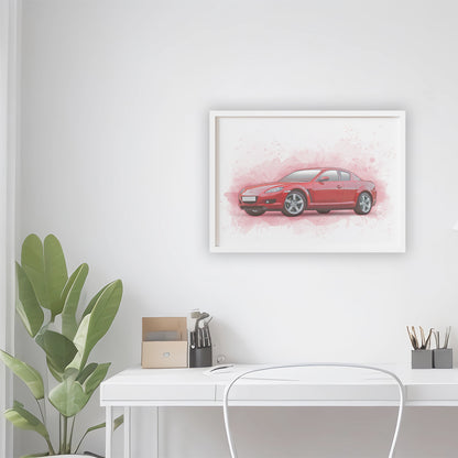 Personalised Mazda RX8 Art Print